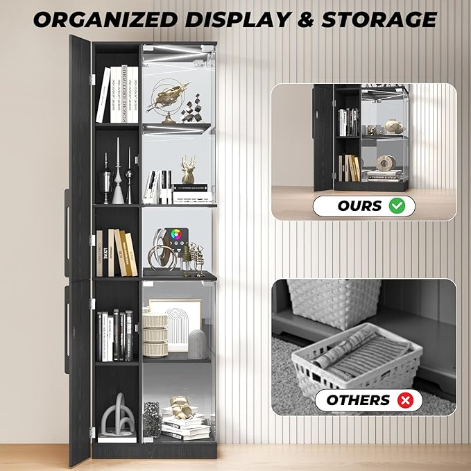 VersionTECH. Glass Display Cabinet - Image 7