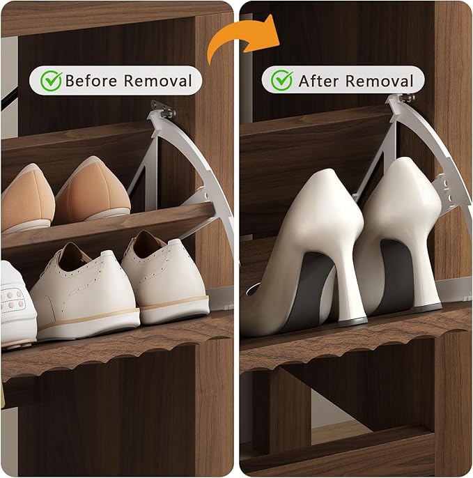 YOMILUVE 47.3" Shoe Cabinet Storage - Image 5