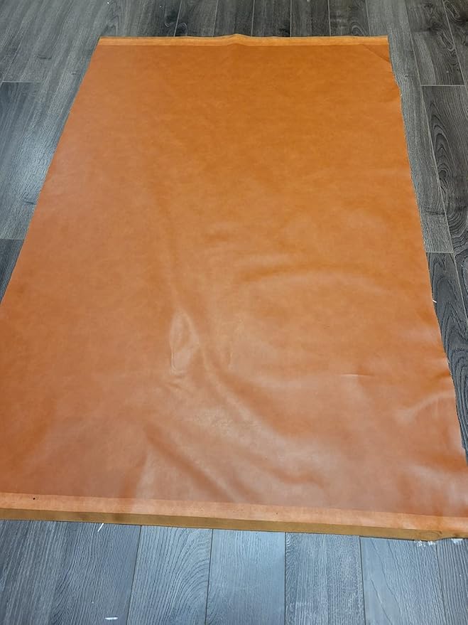 Golden Tan Soft Faux Leather Fabric Sheet PU Leather Sold by The Yard Synthetic - Image 4