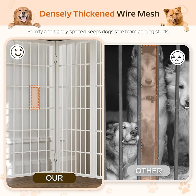 YATINEY Foldable Dog Crate Furniture, 47.2" Dog Crate - Image 8