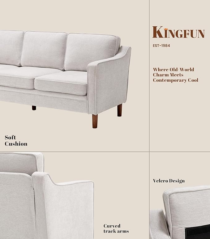 Kingfun Living Room Furniture Sets, 3 Seater Couch, Armchair and Loveseat - Image 7