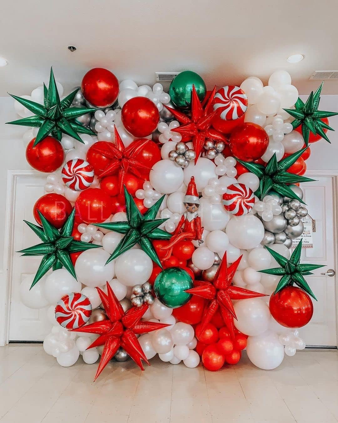 3pcs 26inch 3D Explosion Star foil balloon, Green Foil Cone Starburst Balloons for Birthday Wedding New Year Party Event