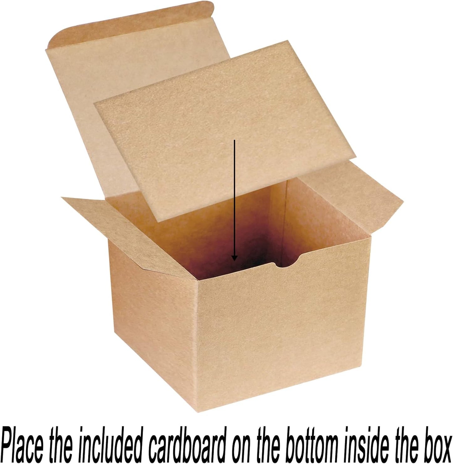 Xxcxpark 30 PCS Brown Kraft Gift Boxes 5x5x3.5, Party Favor Kraft Paper Gift Packaging Box with Lid for DIY Crafting, Cube, Cupcake, Kraft Present Boxes for Birthday, Wedding