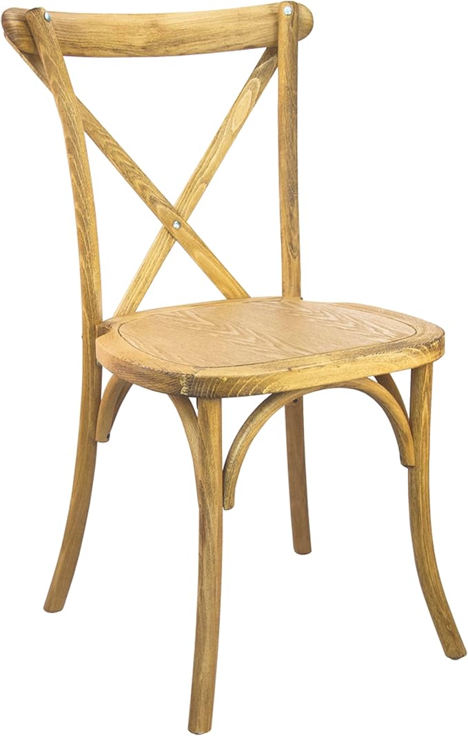 EMMA + OLIVER 2-Pack Wooden X-Back Dining Chair by EMMAOLIVER