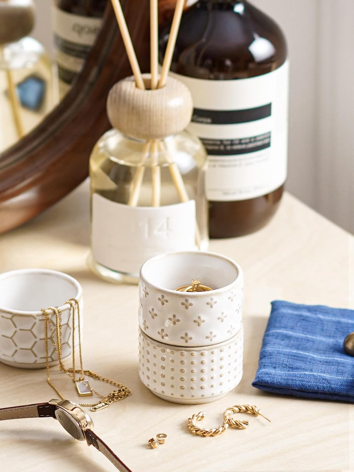 LE TAUCI Tealight Candle Holder, Embossed Ceramic Votive Candle Holders Bulk for Thanksgiving,Christmas, Wedding Table Centerpiece Decor, Set of 12, Arctic White