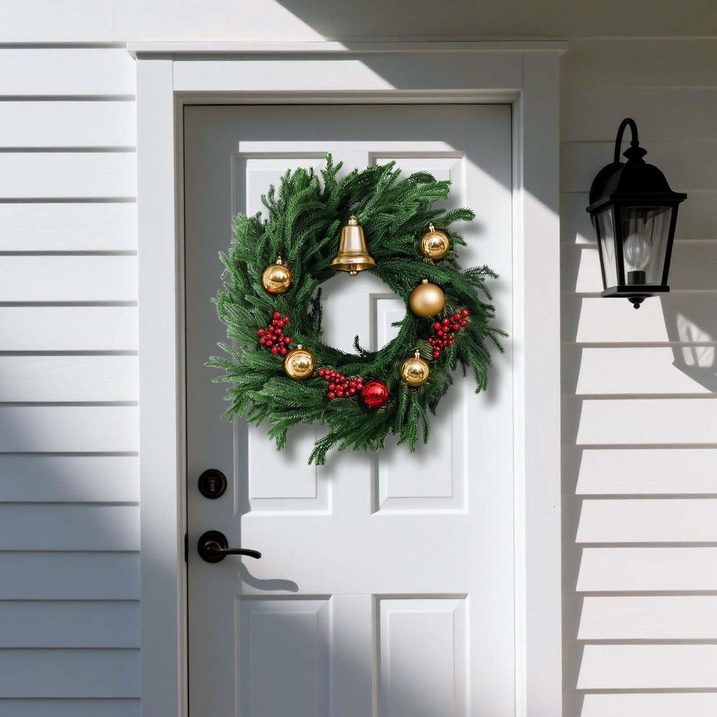 2 Pack 6FT Real Touch Norfolk Pine Garland – Artificial Evergreen Greenery Christmas Decoration for Mantel, Staircase, Table, Indoor Outdoor Rustic Farmhouse Winter Holiday Decor