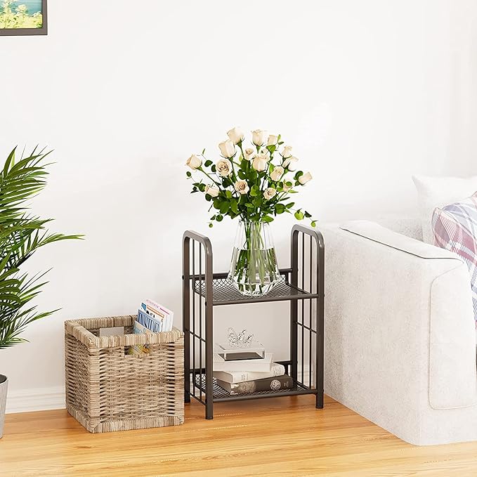 Bookshelf Storage Shelf Bookcase Freestanding Storage Stand - Image 2