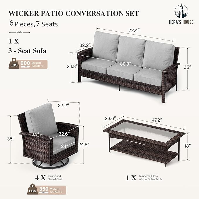 HERA'S HOUSE Patio Furniture Set - Image 5