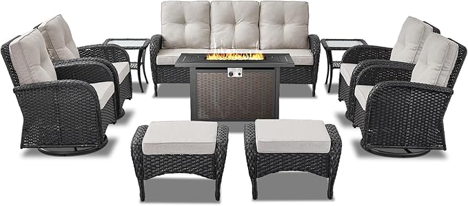 Belord Expansive 10 Pieces Outdoor Patio Furniture Set - Image 3