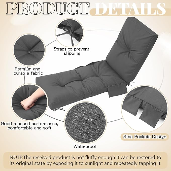 Outdoor Chaise Lounge Cushions - Image 3