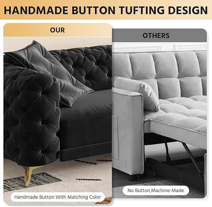 97.7" Convertible Queen Sleeper Sofa - Image 6