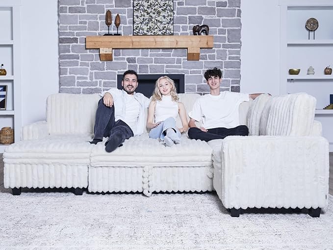Belffin Corduroy Corner Seat for Modular Sofa Sectional Couches for Living Room - Image 8