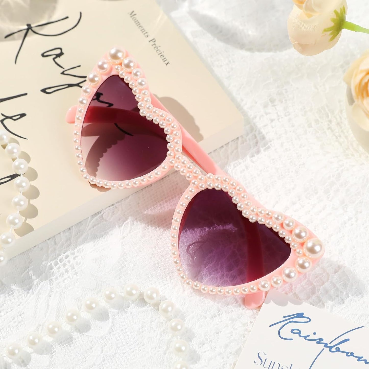 YOGFIT Heart Sunglasses for Women Fashion Classic Love Eye Protection Sunglasses Vintage Cute Heart Sunglasses