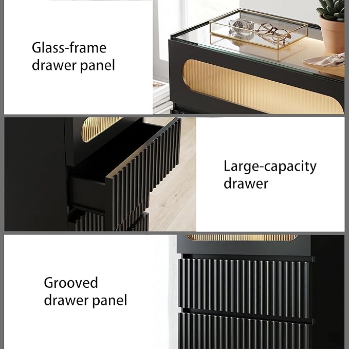 senlin Fluted 5 Drawer Dresser, - Image 5