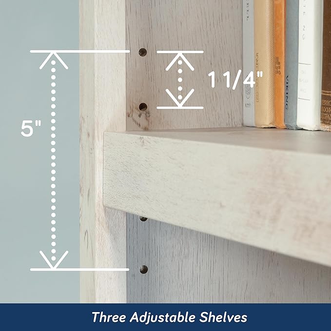 Sauder 5 Tier Book Shelf Wooden Bookcase Multipurpose Bookshelf - Image 7