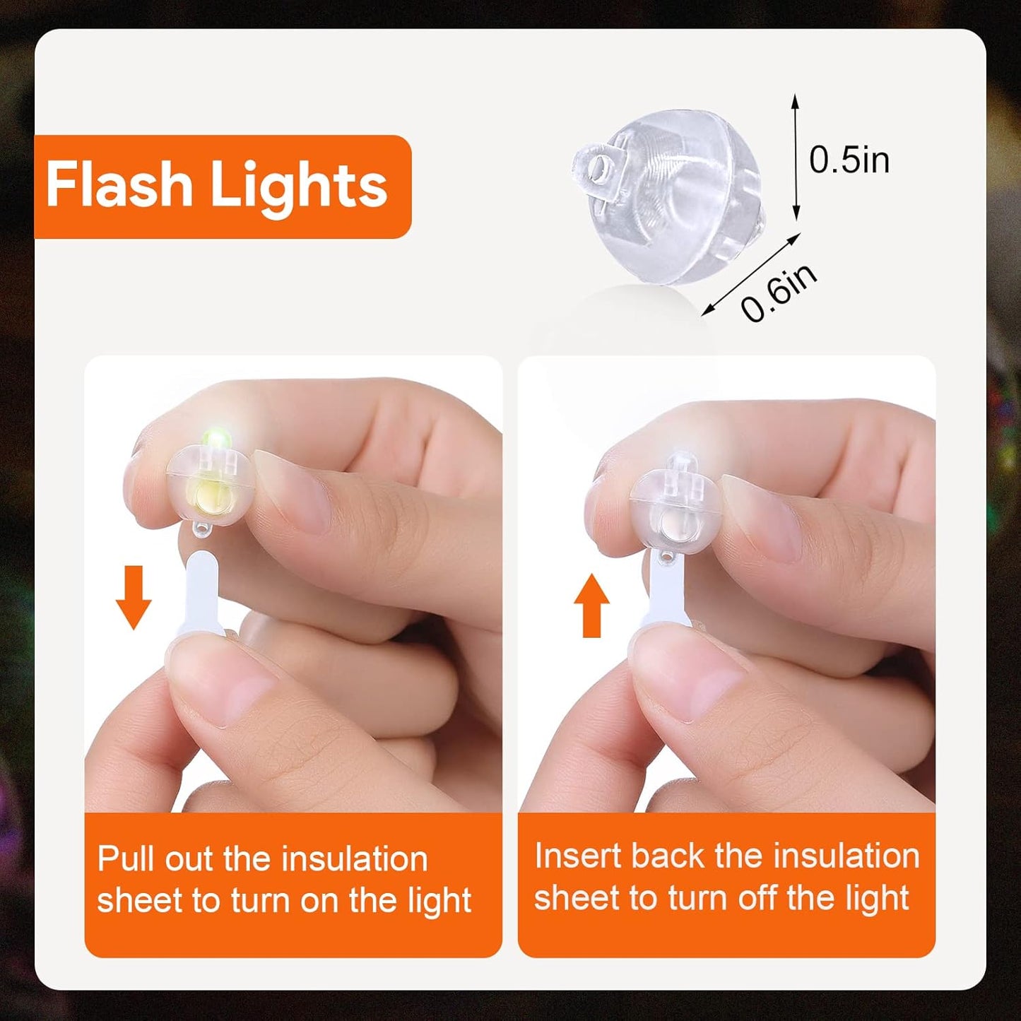 100pcs Balloon Lights, Long Standby Time Mini Ball Light, Round LED Multicolor Flash Ball Lamp for Paper Lantern Balloon Party Wedding, Birthday and Festival Christmas Decorative Lights