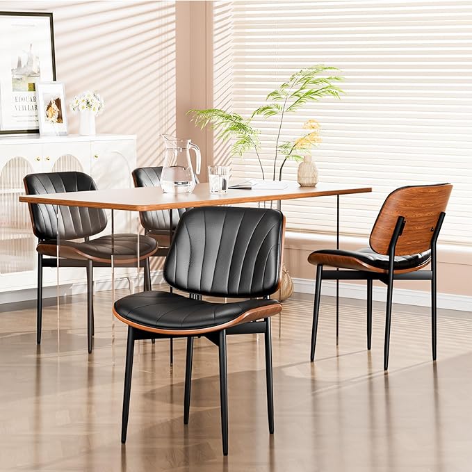 YaFiti Dining Chairs Set of 2, Dining Room and Kitchen Chairs, Mid Century - Image 3
