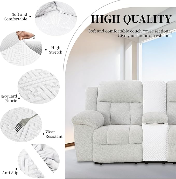 100% Waterproof Sectional Recliner Couch Covers - Image 4