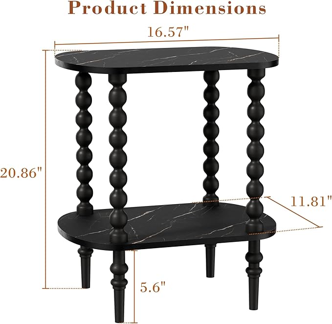 2-Tier Side Table, Small End Table - Image 3