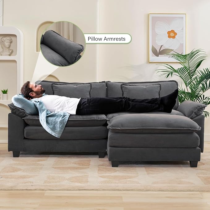 Oprisen 86" Modular Sectional Sofa, Comfy Cloud Couch Sectional Sofa - Image 5