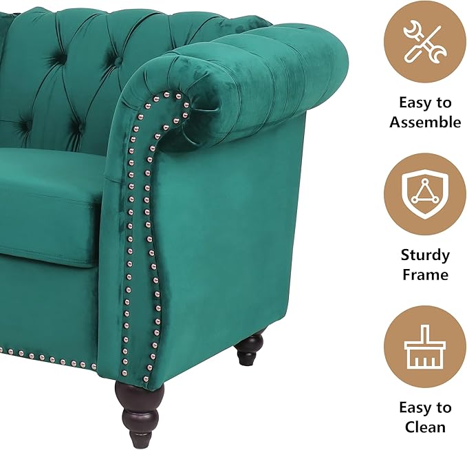AVZEAR Living Room Loveseat Sofa, Upholstered Sofa Modern Loveseat Sofa - Image 6