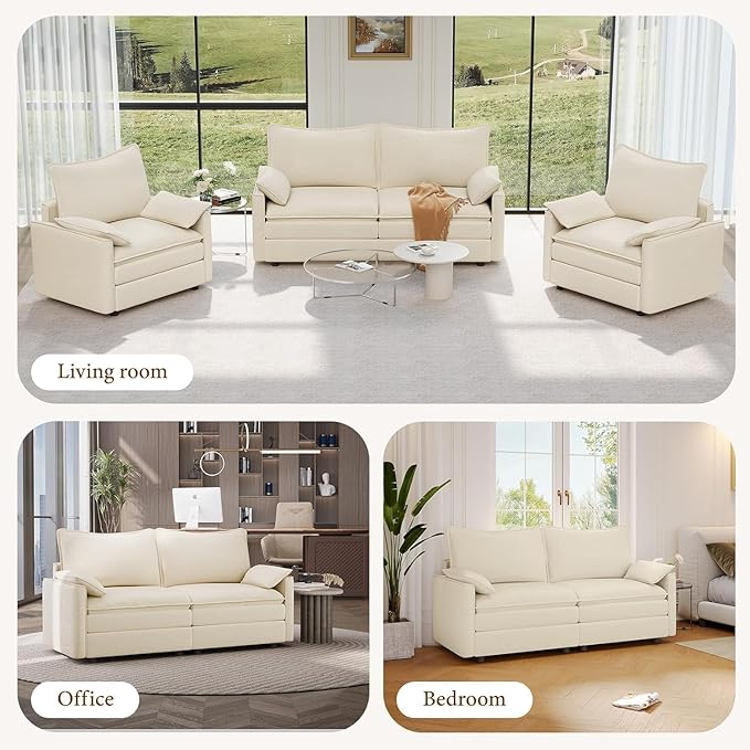 Vesgantti 74" Loveseat Sofa for Living Room, Comfy Cloud Couch Deep Seat - Image 7