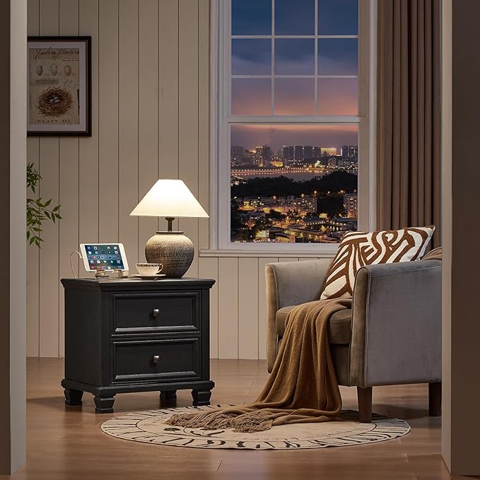 SAVOR LIFE Farmhouse Nightstand - Image 4