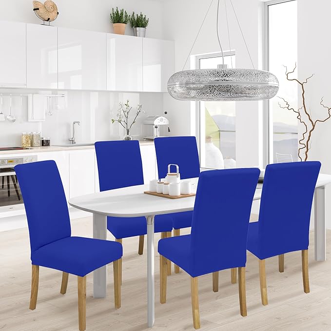 BIETYONE Stretch Dining Chair Covers Set of 6, Soft Removable Washable Kitchen - Image 2