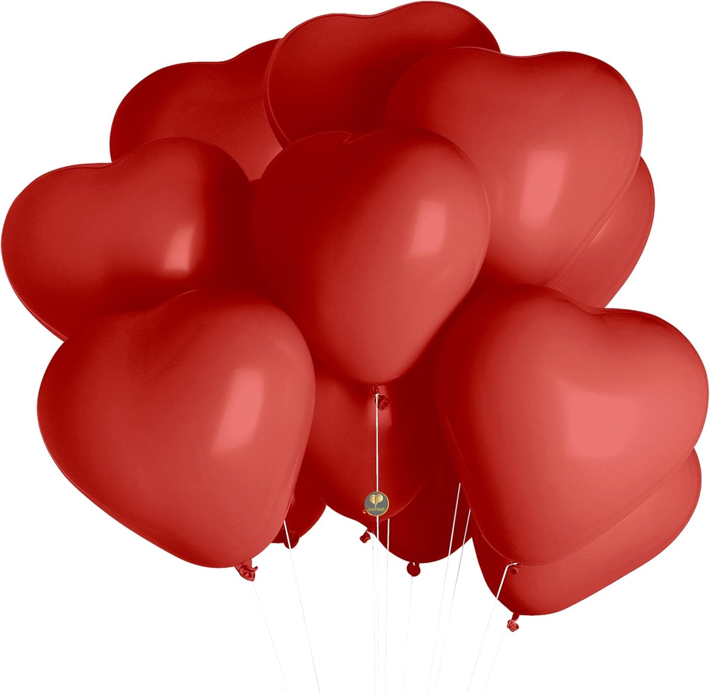 AFTERLOON® Biodegradable Balloons 24 pcs Grapefruit Red 10 Inch Heart Shaped, Thickened Extra Strong Natural Latex Helium Float, Proposal Marriage Love Baby Shower Gender Reveal Wedding Bridal