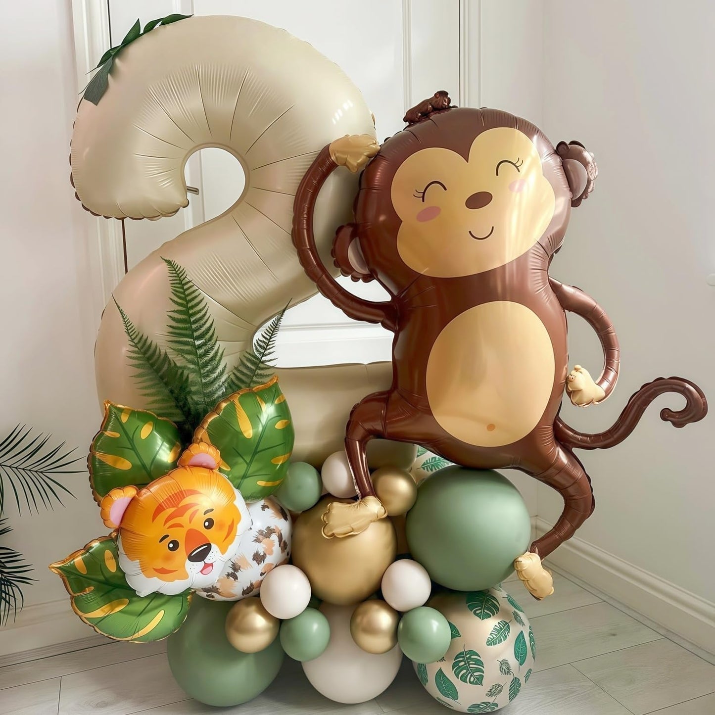 Cream 7 Balloon Number 40 Inch Cream White Number 7 Balloon Helium Mylar 7 Balloon for Birthday Party Decoration