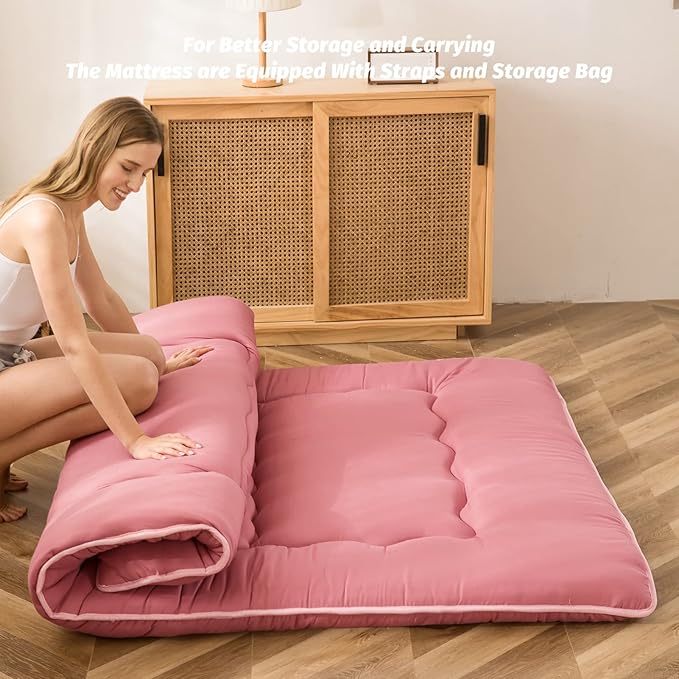 MAXYOYO Japanese Floor Mattress Futon Mattress, Thicken Sleeping Pad Foldable - Image 4