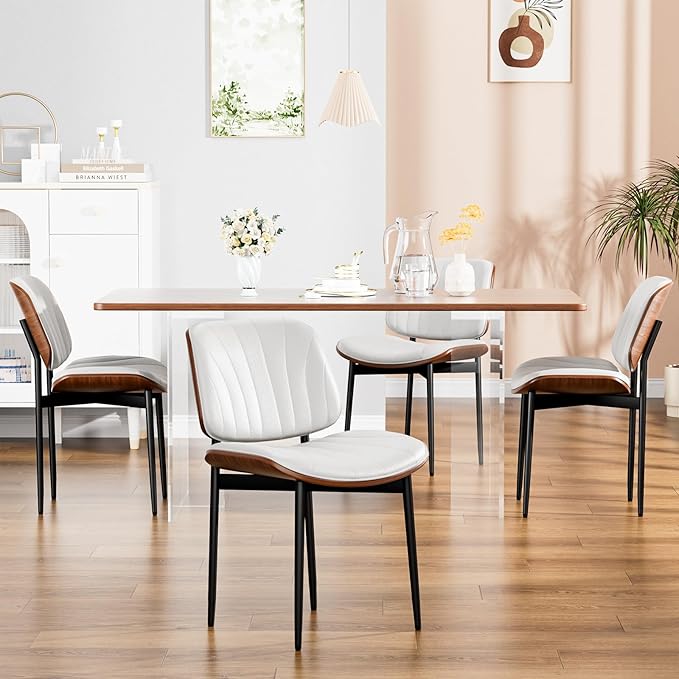 YaFiti Dining Chairs Set of 4, Dining Room and Kitchen Chairs, Mid Century - Image 8