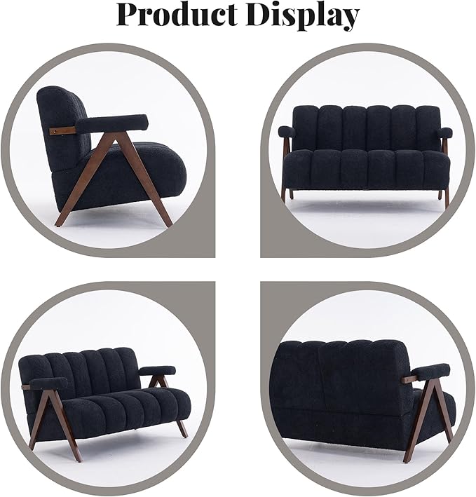 Mid Century Modern Accent Chair Loveseat Sofa - Image 6