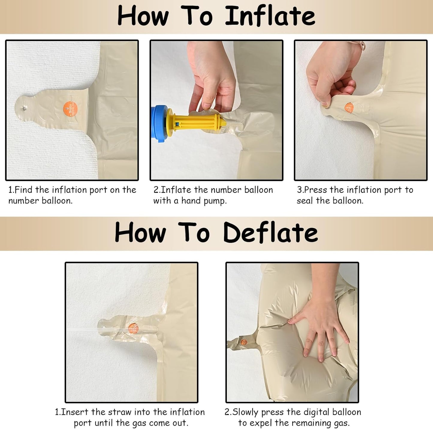 40 Inch Beige Numbers Balloons 3, Large Self Inflating Cream White Digit 3 Helium Balloons for 3rd Birthday Girls Boys, Foil Mylar Number 3 Balloons for Women Birthday Party Anniversary Decorations