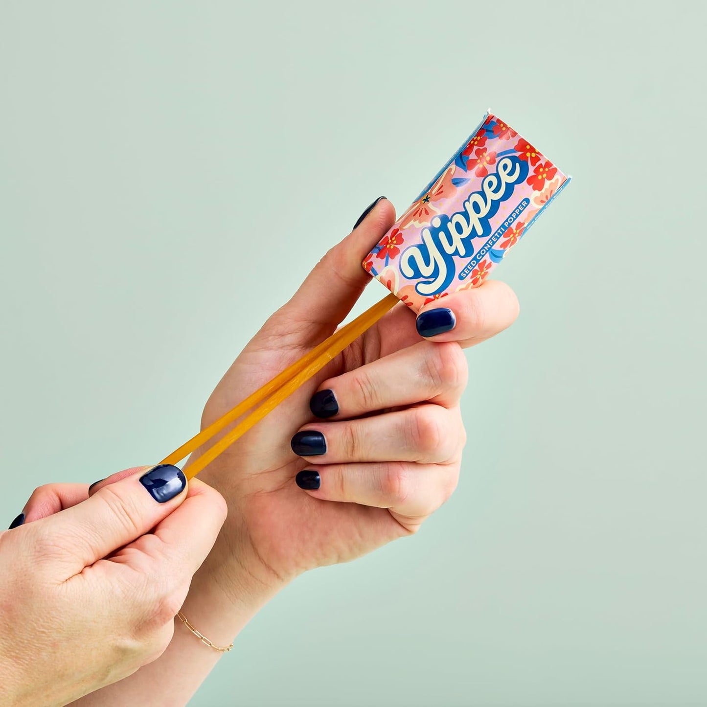 Modern Sprout Seed Confetti Poppers with Flower Seeds - Party Favors for Outdoor Wedding, Birthday & Parties - Non-Toxic, Plastic-Free & Pollinator Safe Plantable Seed Paper - Pink Yippee (Pack of 12)