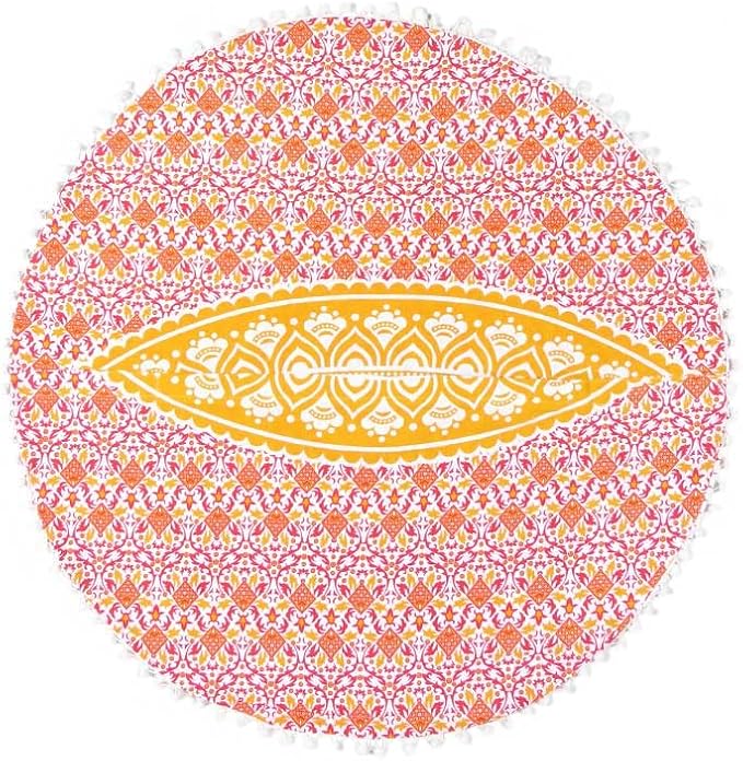 Mandala Floor Pillow Cover Meditation Cushion Seating Throw Hippie Round - Image 8