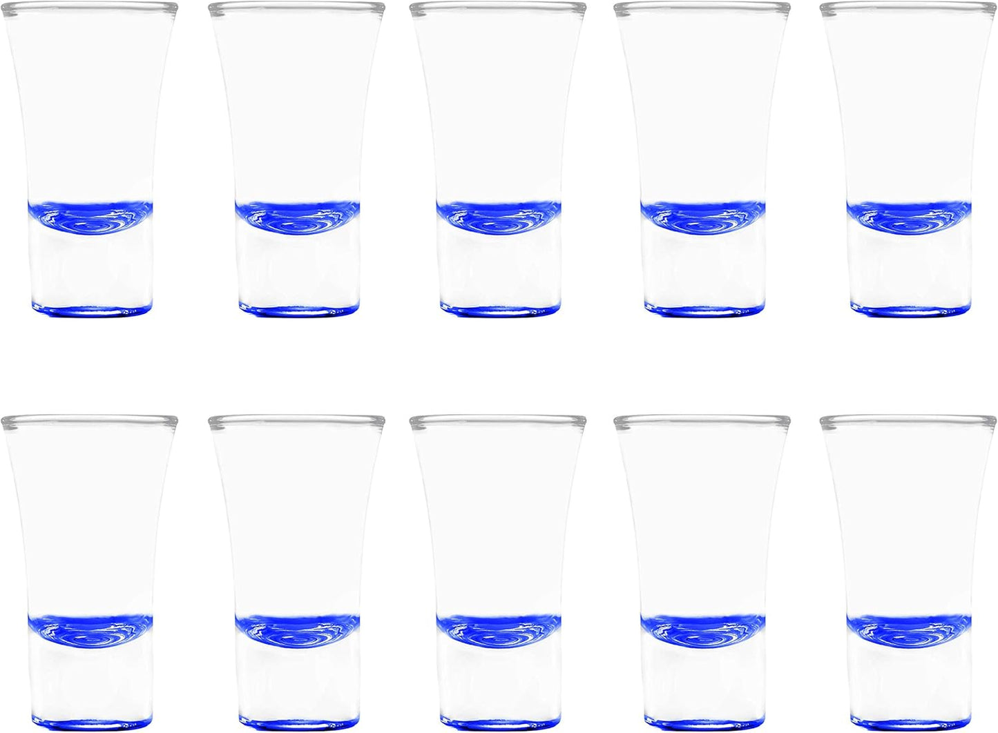 DISCOUNT PROMOS 2 oz. Lord Shooter Etched Shot Glasses, 10 pack, 21st Birthday Party, Lounge Glassware, Blue