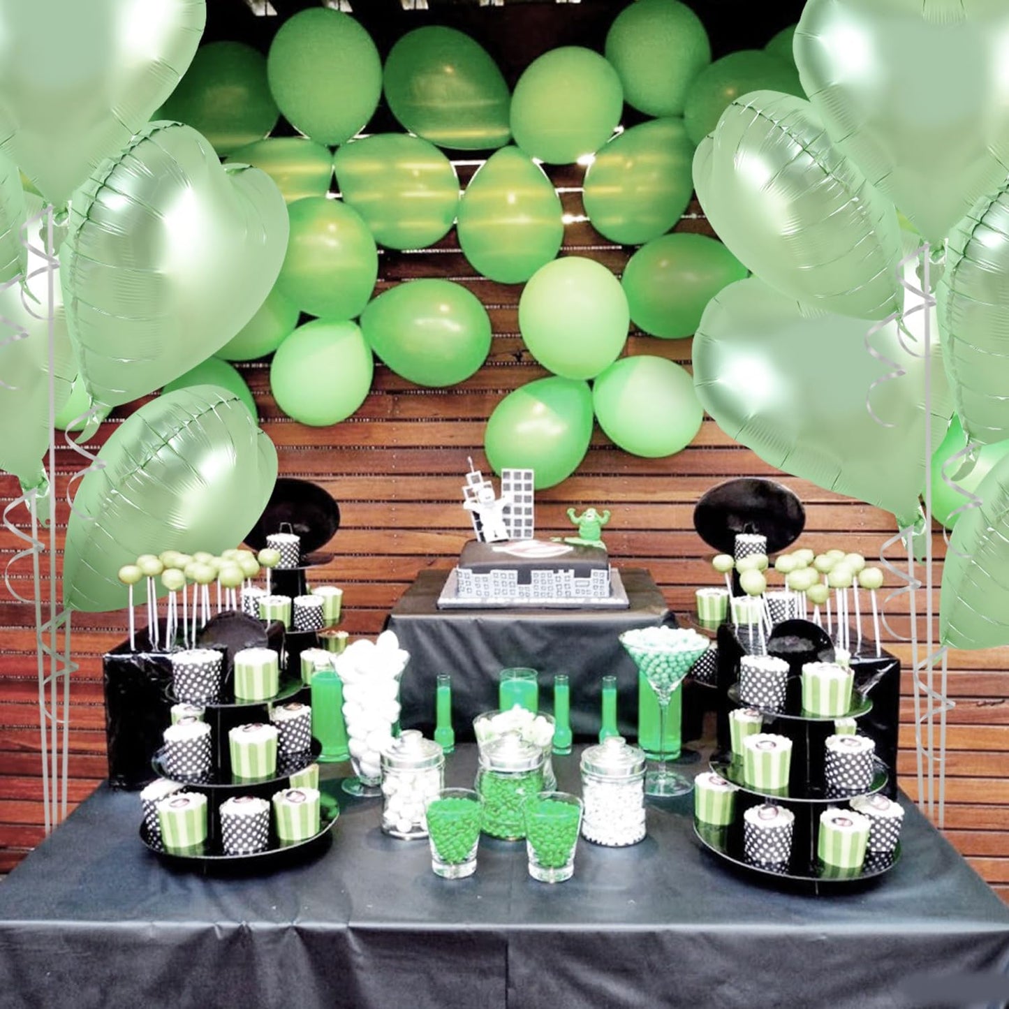 TONIFUL 30Pcs 18 Inch Olive Green Heart Balloons Sage Green Heart Shape Foil Mylar Balloons Decoration for Birthday Valentine's Day Wedding Bridal Shower Anniversary Engagement Party Supplies