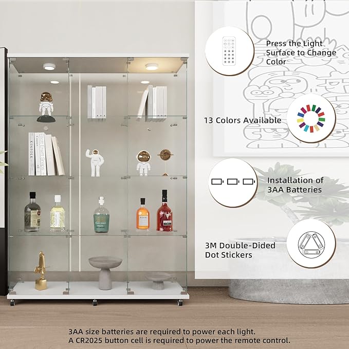 Beauty4U Glass Display Cabinet - Image 6