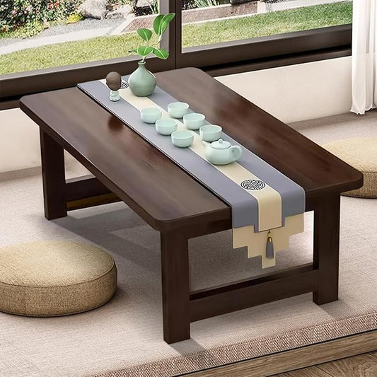 Japanese Floor Sitting Table, Folding Wood Tea Table Chabudai Japanese Coffee by robwibw