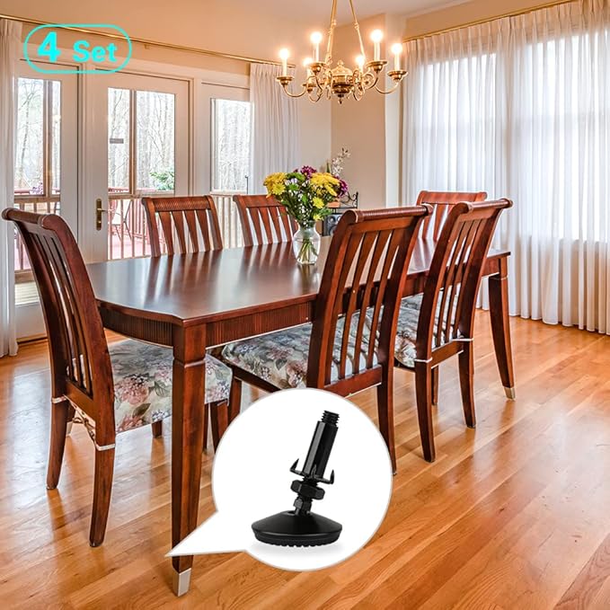 4 Set M10 Swivel Adjustable Leveling Feet, Heavy Duty Height Adjuster Furniture - Image 8