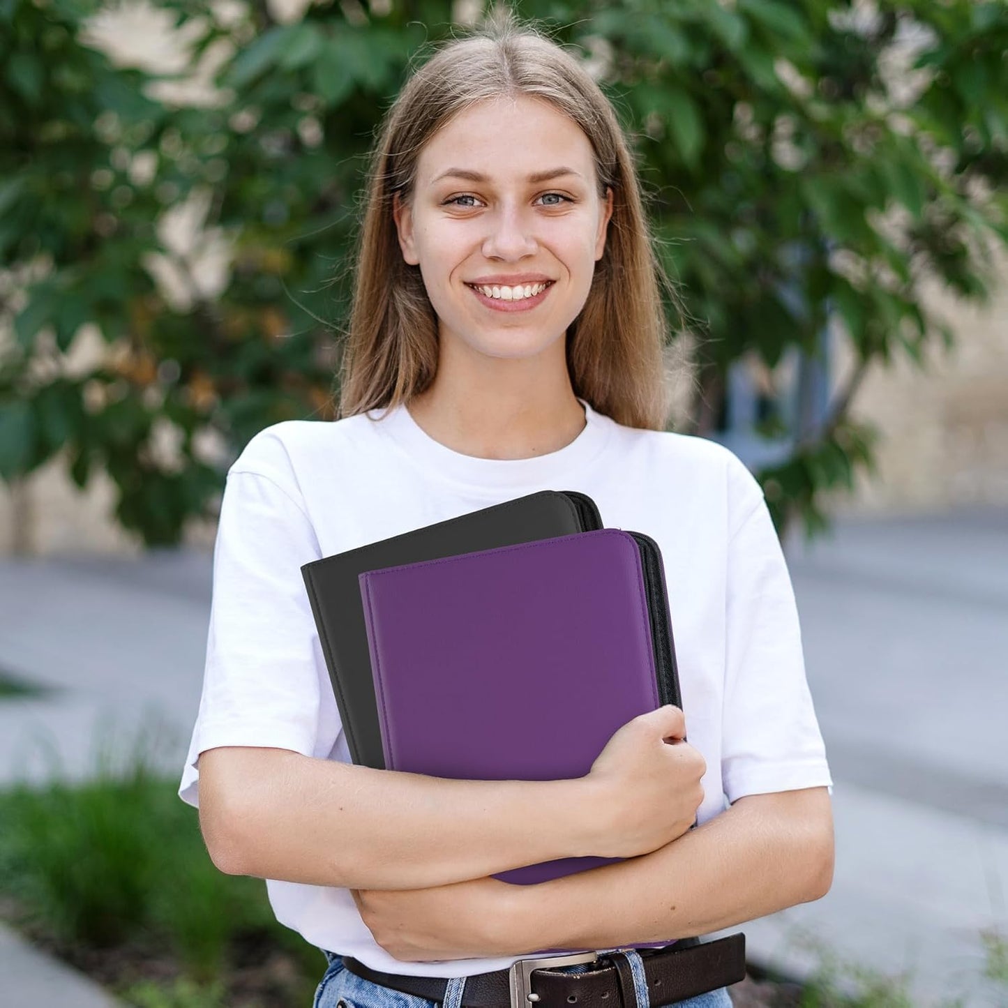 Card Binder 9 Pocket for 360 Cards - Premium Trading Card Binder with Sleeves Protection, Side Loading Card Collection Binder for TCG, MTG, YGO, One Piece Collectible Cards (Yellow)