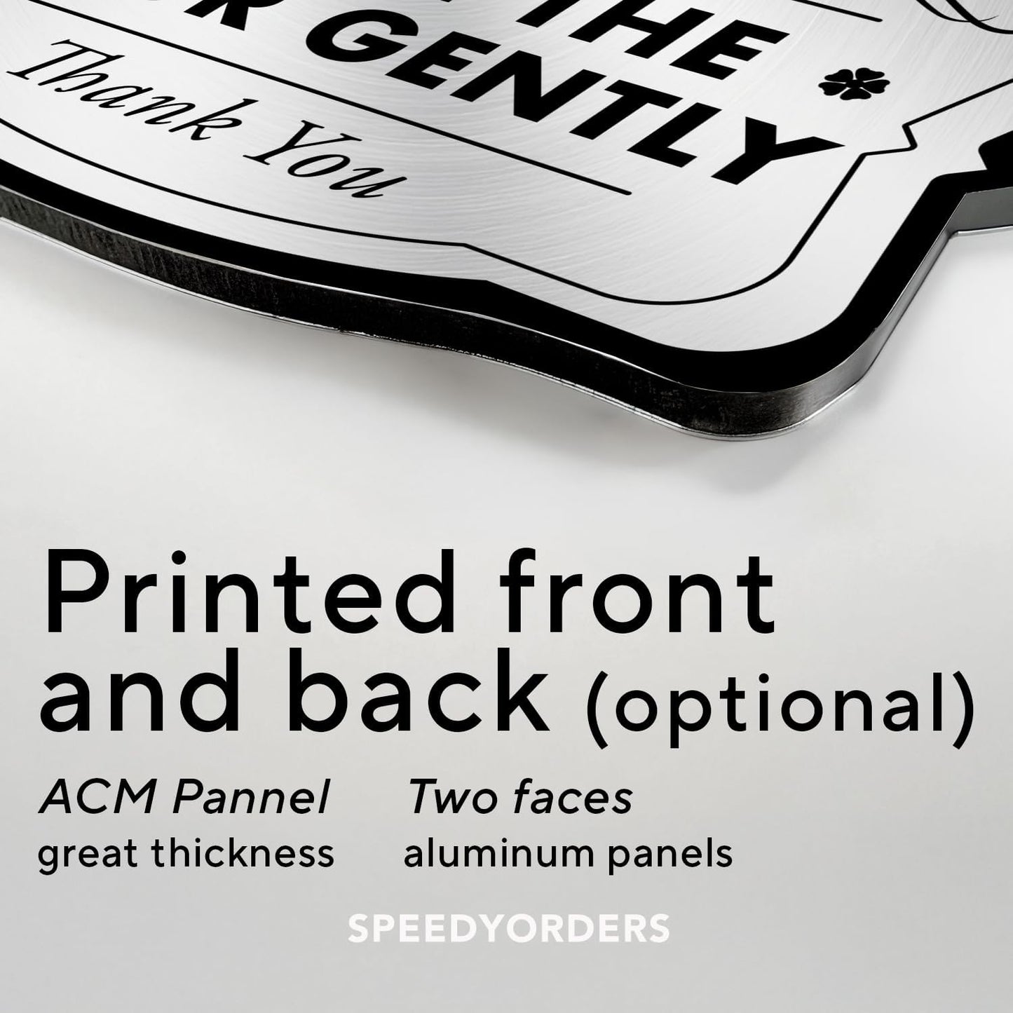 Custom Personalized Aluminum Outdoor Metal Signs, Waterproof & Made In USA - Design 3 Metallic Silver 12x12 inches Driveway Sign