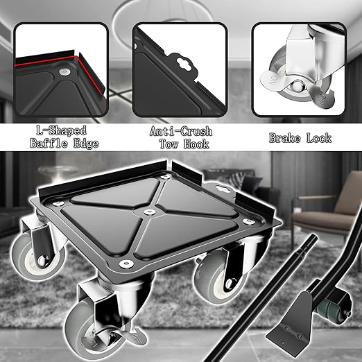 Furniture Dolly Set 5 Wheels Heavy Duty, Furniture Movers - Image 3