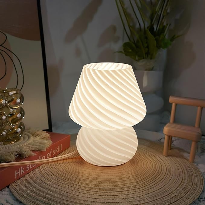 ONEWISH Mushroom Lamp-Small Bedside Table Lamp - Image 7