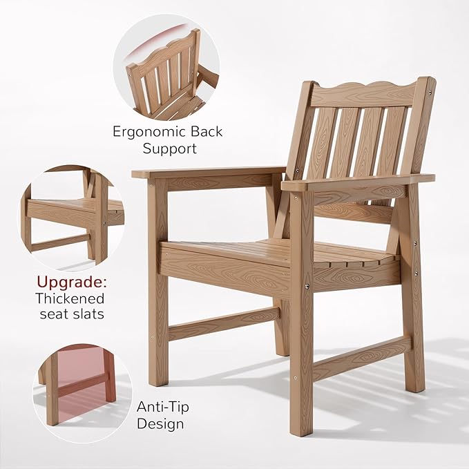 Stoog All-Weather Patio Chairs Set of 2, Oversized Garden Chair - Image 7