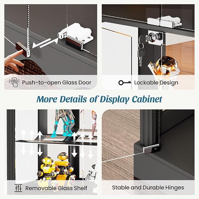 Dystler 71'' Glass Display Cabinet - Image 6