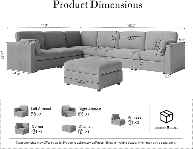Oversized Modular Sectional Sofa - Image 2