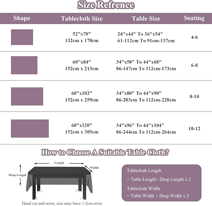 VClife Tablecloth Linen Texture Tablecloth - Image 5