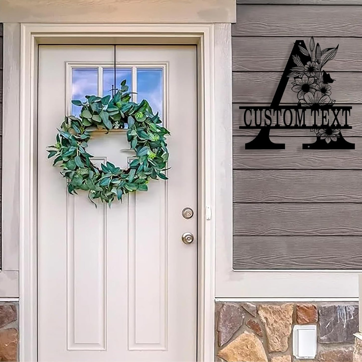 Custom Metal Name Sign, Personalized Family Last Name Signs for Home, Split Letter Monogram Wall Art Decor, Customized Metal Signs for Outdoor, Personalized Wedding Housewarming Gift